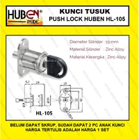 Kunci Tusuk Kunci Laci Kunci Tekan Push Lock HUBEN HL 105 Fitting dan Hardware Perabotan