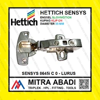 Engsel Hettich Sensys CR.0 Lurus Pintu Lemari Sendok Soft Close Fitting dan Hardware Perabotan