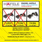 Engsel Sendok HAFELE Metalla Econo 502 Full Bkk Slide On Fitting dan Hardware Perabotan 2