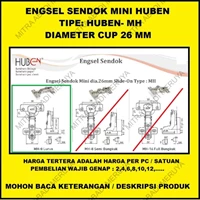 Engsel Pintu Lemari Engsel Sendok Mini HUBEN MH-8 Fitting dan Hardware Perabotan