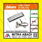 Cover Cap STAINLESS Engsel BLUM Slowmotion - Lurus Fitting dan Hardware Perabotan 1