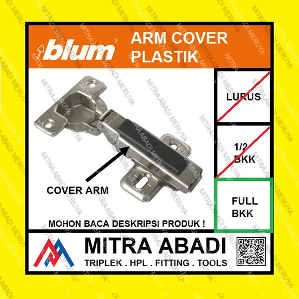 Cover Cap Plastik Engsel BLUM NON-SM Full Bengkok Fitting dan Hardware Perabotan