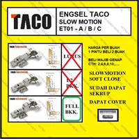 Engsel lemari TACO HPL engsel sendok TACO ET01 - C (Full Bkk.) Fitting dan Hardware Perabotan