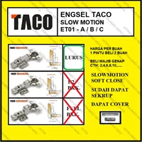 Engsel lemari TACO HPL engsel sendok TACO ET01 - A (Lurus) Fitting dan Hardware Perabotan