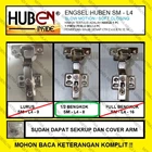 Engsel Sendok HUBEN Slow Motion Soft Close Hidrolik SM-L4 1/2 BENGKOK Fitting dan Hardware Perabotan 1