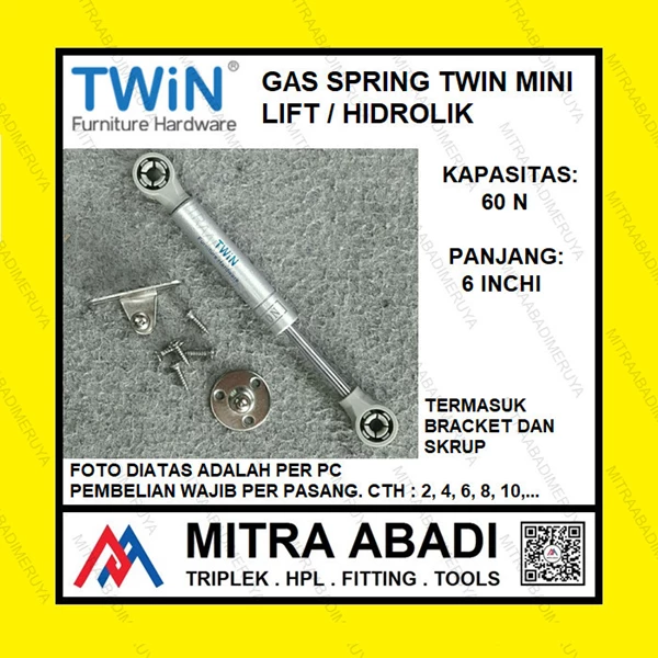 Gas Spring TWIN MINI Hidrolik Jok Motor 60 N