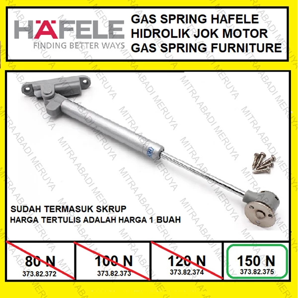 Gas Spring HAFELE Hidrolik Jok Motor 150 N Hidrolik Lemari Cabinet Fitting dan Hardware Perabotan