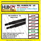 Rel Laci HUBEN 50 cm Double Track / Full Extension / Ball Bearing FE45 Fitting dan Hardware Perabotan 2