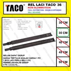 Rel Laci TACO 36mm - 35cm Rel Laci Dobel Full Extension Fitting dan Hardware Perabotan 1