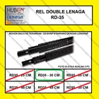 Rel Laci Double Track Full Extension LENAGA by HUBEN RD35 - 30 CM Fitting dan Hardware Perabotan 2