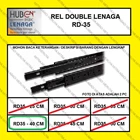 Rel Laci Double Track Full Extension LENAGA by HUBEN RD35 - 40 CM Fitting dan Hardware Perabotan 2