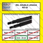 Rel Laci Double Track Full Extension LENAGA by HUBEN RD35 - 45 CM Fitting dan Hardware Perabotan 2