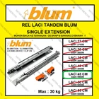 Rel Tandem BLUM 45 cm Single Extension Rel Laci BLUM Rel BLUM Fitting dan Hardware Perabotan 2