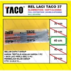 Rel Laci Slowmotion TACO 37mm - 40cm Rel Laci Dobel Full Extension Fitting dan Hardware Perabotan 1
