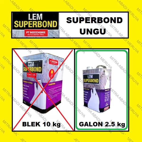 Lem SUPERBOND UNGU 2.5 KG Lem Kuning LEM HPL LEM AIBON Fitting dan Hardware Perabotan