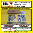 Rel Sliding Lemari HUBEN SD 451 SD 452 (REL ATAS + REL BAWAH) 3 METER Fitting dan Hardware Perabotan 1