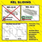 Rel Sliding Pintu Lemari Geser 02-U Anodize Fitting dan Hardware Perabotan 1