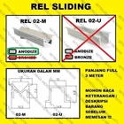 Rel Sliding Pintu Lemari Geser 02-M Anodize Fitting dan Hardware Perabotan 1