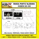 Roda Pintu Lemari Sliding / Geser HUBEN SD-380 Roda Pintu Sliding Fitting dan Hardware Perabotan 1